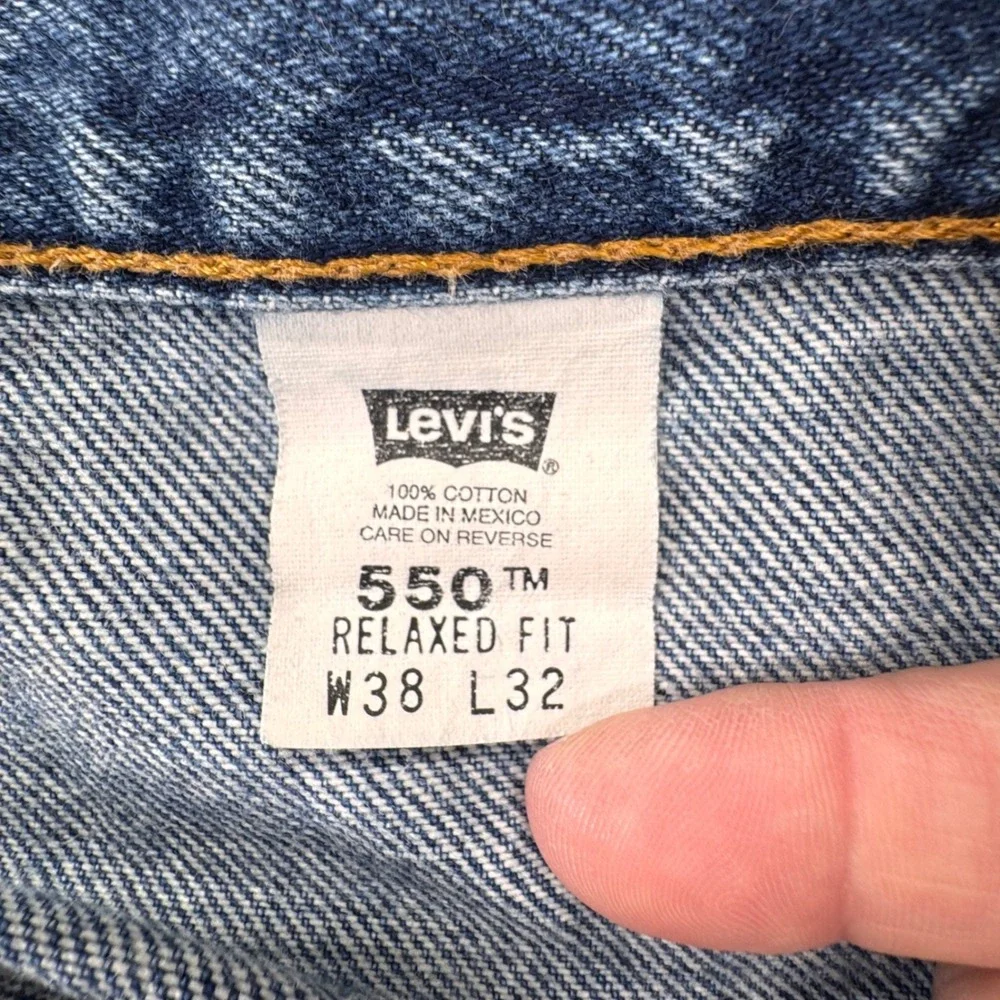 Levi's 550 Jeans Men 38x32 Vintage '00 Cotton Relaxed Fit Med Wash Dad Workwear